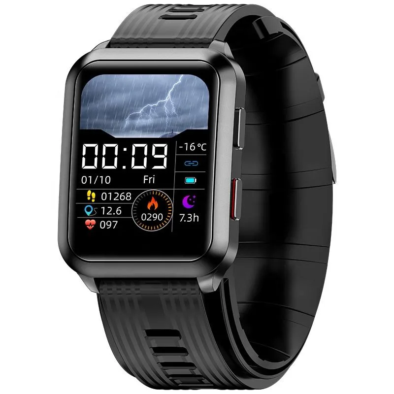 Smartwatch med blodtrycksmätare Black