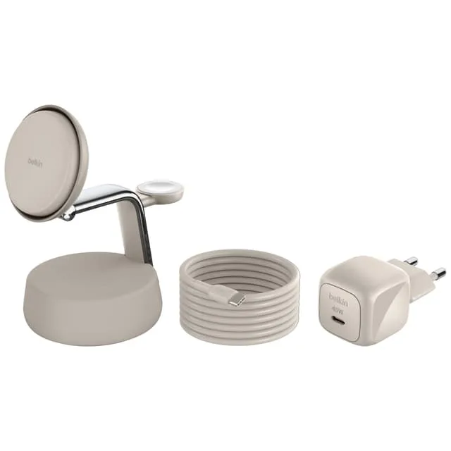 Belkin 3-i-1 Qi2 25W trådlös laddare