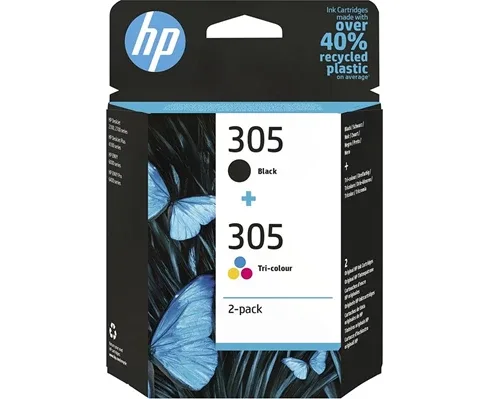 HP 305 tri color black 2-pack