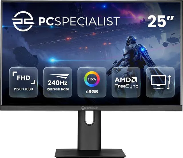 PCSpecialist GD-25F240 24,5" FHD/IPS/240Hz/1ms gamingskärm