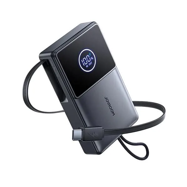 Joyroom 10000mAh 22,5W Powerbank med utdragbar USB-C-kabel