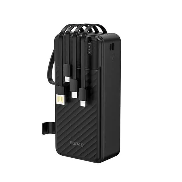 Dudao K11 Max 30000mAh Powerbank med inbyggda USB-kablar