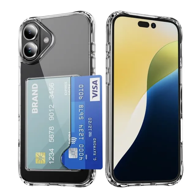 INF TRANSPARENT Akryl Skal med Kortfack för iPhone 17