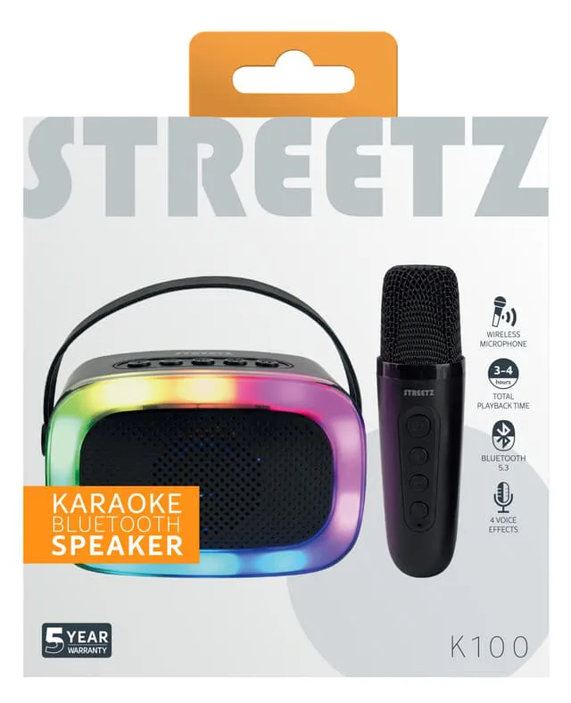 Streetz K100 Karaoke Speaker with microphone