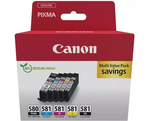 Canon PGI-580/CLI-581 svart+färg Multipack