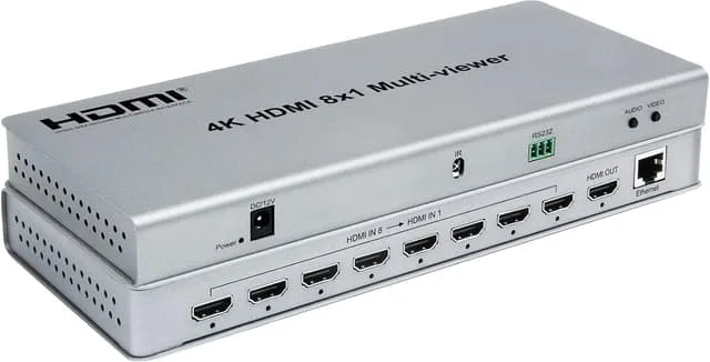 Nördic HDMI 4K30hz 8x1 Multi-Viewer Switch