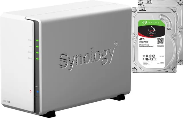 Synology DiskStation DS218j 2-Bay NAS + 2x