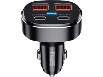 Remax billaddare 2x USB, 2x USB-C, REMAX RCC329