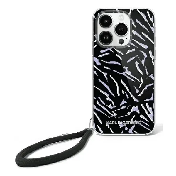 Karl Lagerfeld Mobilskal till iPhone 16 Pro Max Zebra Med Sladd