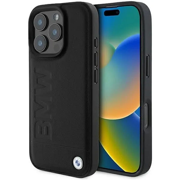 BMW Mobilskal till iPhone 16 Pro Max Läder Hot Stamp