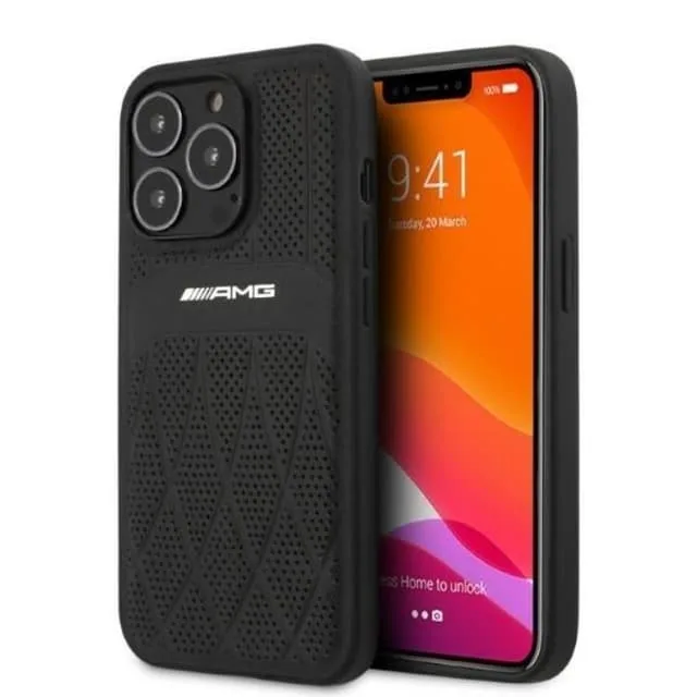 Mercedes AMG Mobilskal till iPhone 13 Pro Max Läder Curved Lines