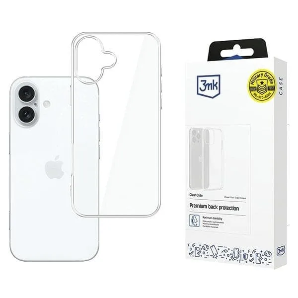3MK iPhone 16 Plus Mobilskal Clear