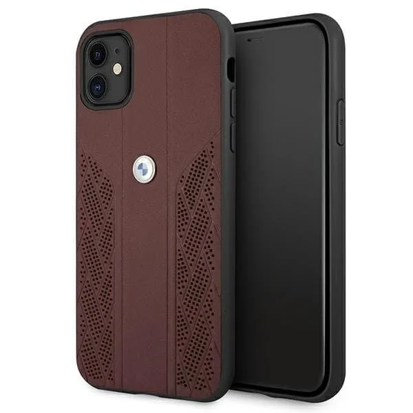 BMW Läder Curve Perforate Skal iPhone 11