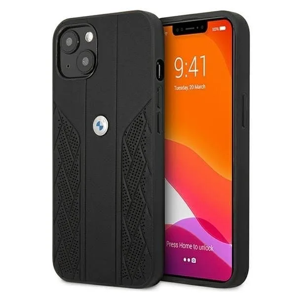BMW Läder Curve Perforate Skal iPhone 13 Mini