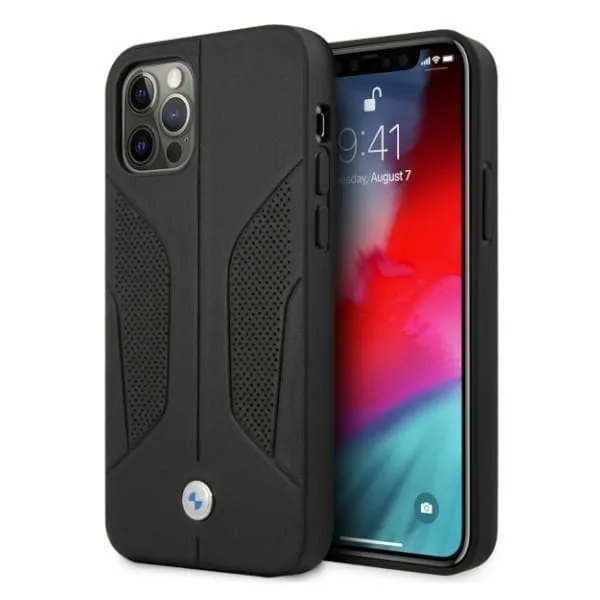 BMW Läder Perforate Sides Skal iPhone 12 / 12 Pro