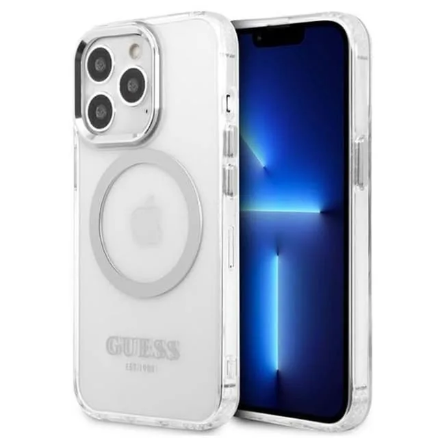 Guess iPhone 13 Pro Skal Magsafe Metal Outline