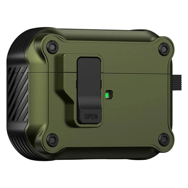 För AirPods Pro 3 Skyddande fodral TPU + PC Skal med krok / karbinhake