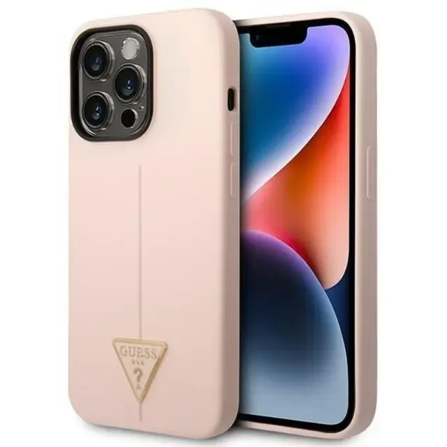 Guess iPhone 14 Pro Skal Silicone Triangle