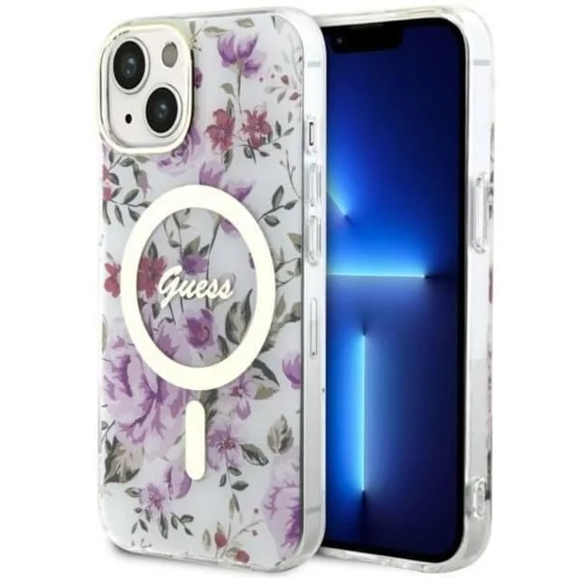 Guess Mobilskal till iPhone 14 MagSafe Flower