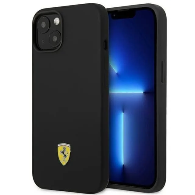 Ferrari iPhone 14 Skal Silicone Metal Logo