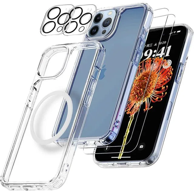 Boom iPhone 13 Pro Max Skal Kameralinsskydd Härdat Glas MagSafe Ring