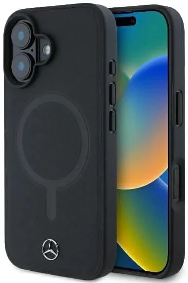 Mercedes Mobilskal till iPhone 16 Plus MagSafe Smooth Läder