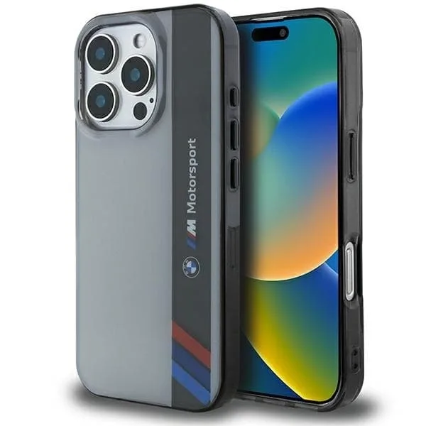 BMW iPhone 16 Pro Mobilskal Motosport IML Vertical Stripe
