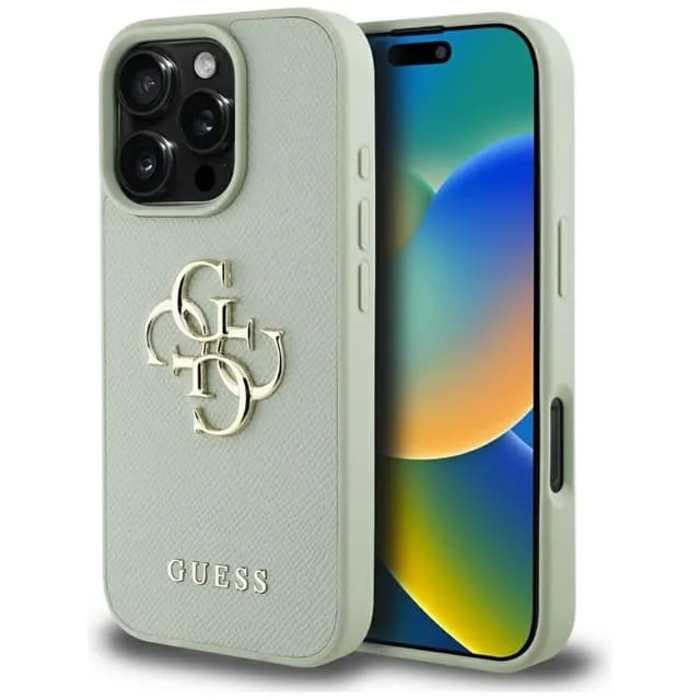 Guess Mobilskal till iPhone 16 Pro Max Grained Big 4G Small Classic Logo