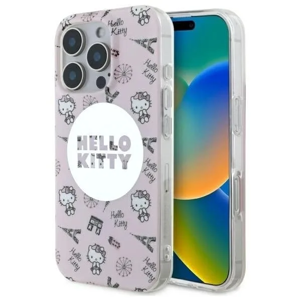 Hello Kitty Mobilskal till iPhone 16 Pro MagSafe IML All Over Paris