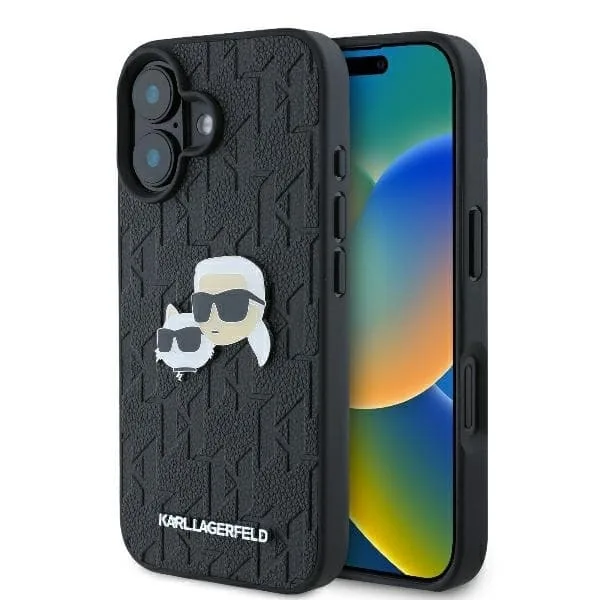 Karl Lagerfeld Mobilskal till iPhone 16 Karl & Chaoupette Head Pin