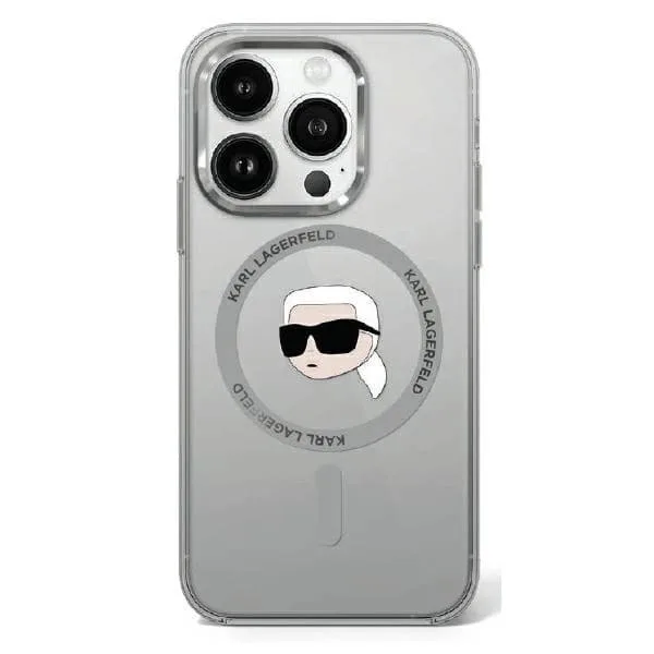 Karl Lagerfeld Mobilskal till iPhone 16 MagSafe IML Metal Karl Head