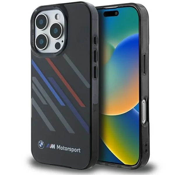 BMW iPhone 16 Pro Mobilskal Motosport IML Random Stripes