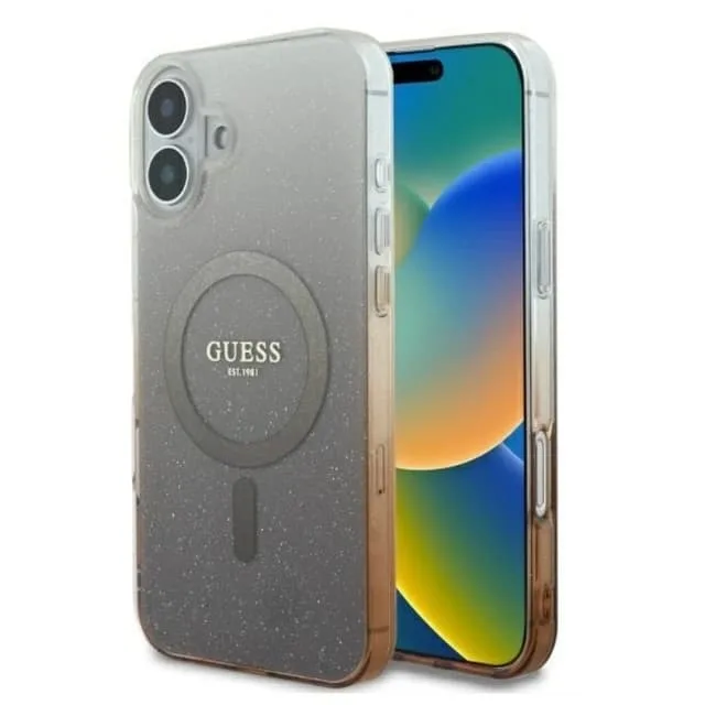 Guess Mobilskal till iPhone 16 Plus MagSafe IML Glitter Gradient