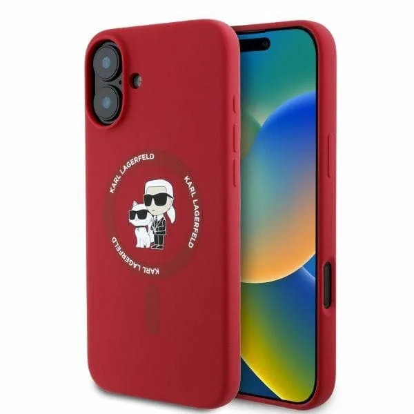 Karl Lagerfeld iPhone 16 Mobilskal MagSafe KC Heads Ring