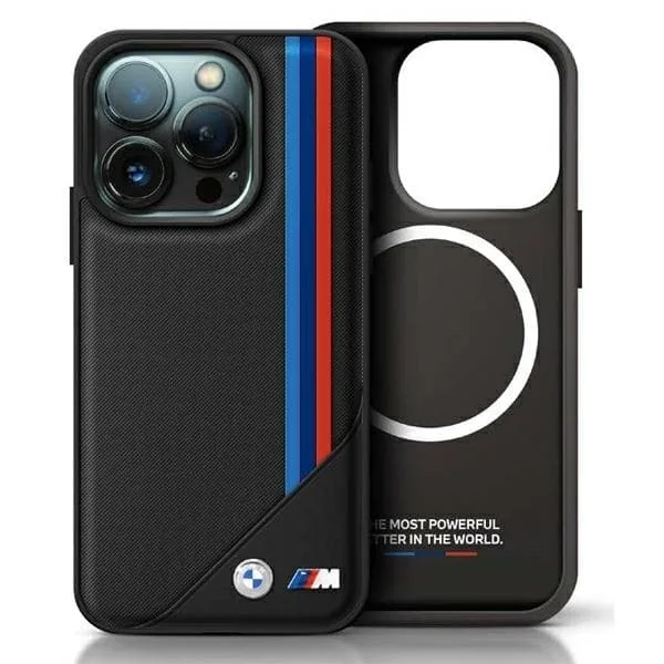 BMW Mobilskal till iPhone 16 MagSafe Meshed Tricolor Stripes