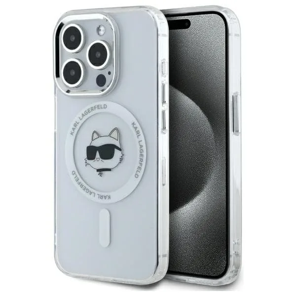 Karl Lagerfeld Mobilskal till iPhone 15 Pro MagSafe IML Choupette Head