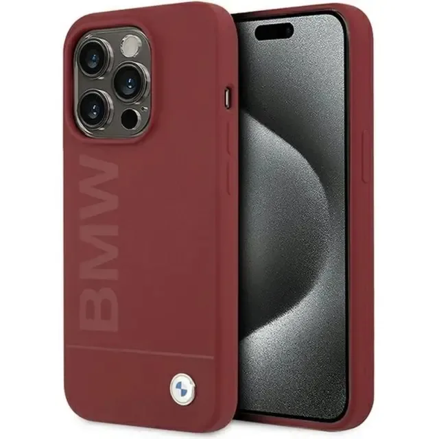BMW Mobilskal till iPhone 15 Pro Magsafe Silikon Big Logo