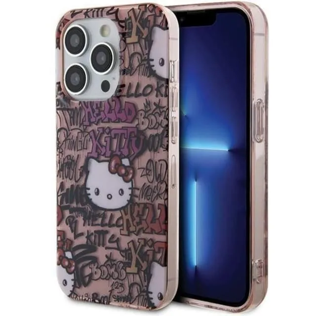 Hello Kitty Mobilskal till iPhone 15 Pro Max IML Tags Graffiti