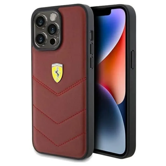 Ferrari iPhone 15 Pro Max Mobilskal Läder