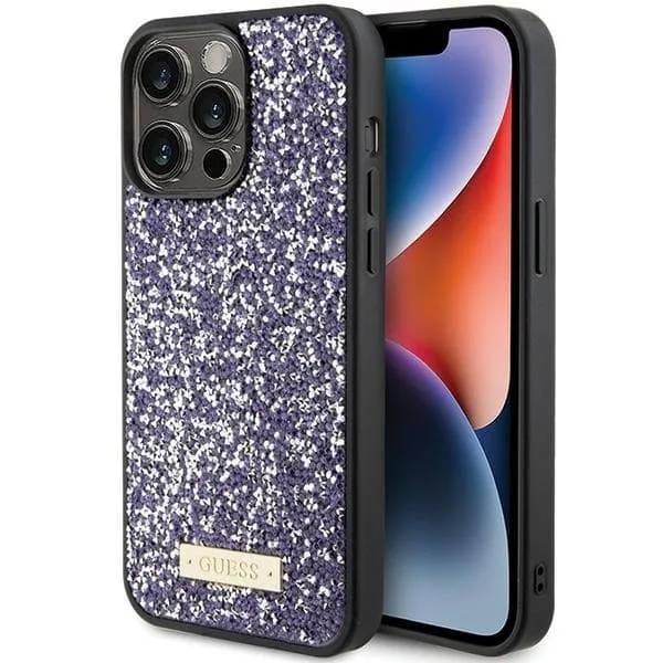 Guess iPhone 15 Pro Skal Ljusrosa Strass