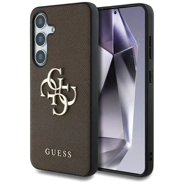 Guess Mobilskal till Galaxy S25 Grained Big 4G Logo Small Classic