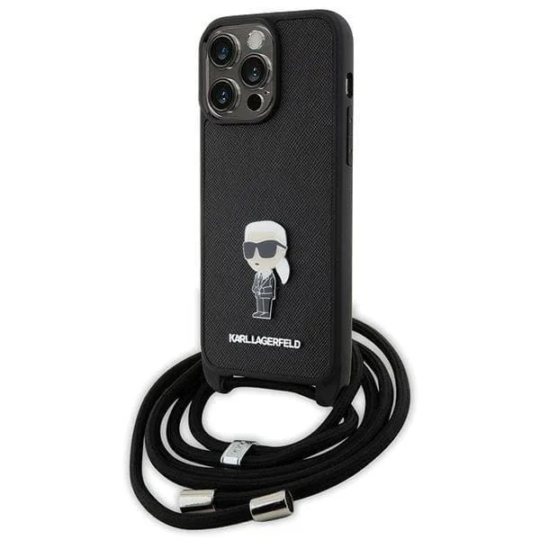 Karl Lagerfeld iPhone 15 Pro Halsbandsskal Monogram Metal