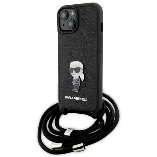 Karl Lagerfeld iPhone 15 Halsbandsskal Monogram Metal Pin