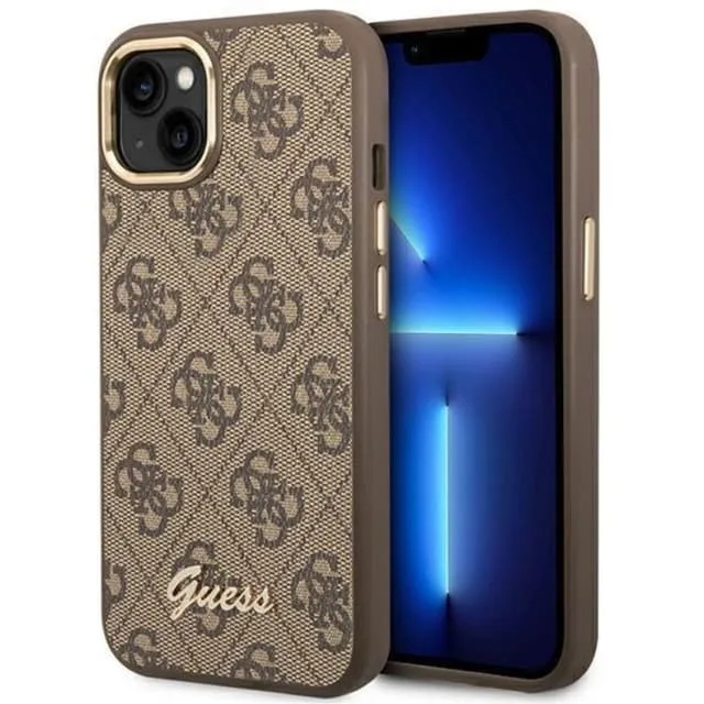 Guess iPhone 14 Plus Skal Vintage Gold Logo
