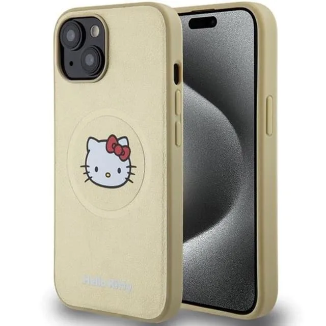 Hello Kitty Mobilskal till iPhone 15 Magsafe Läder Kitty Head