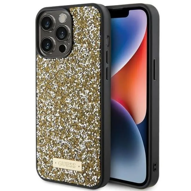 Guess Mobilskal till iPhone 15 Pro Max Rhinestone Metal Logo