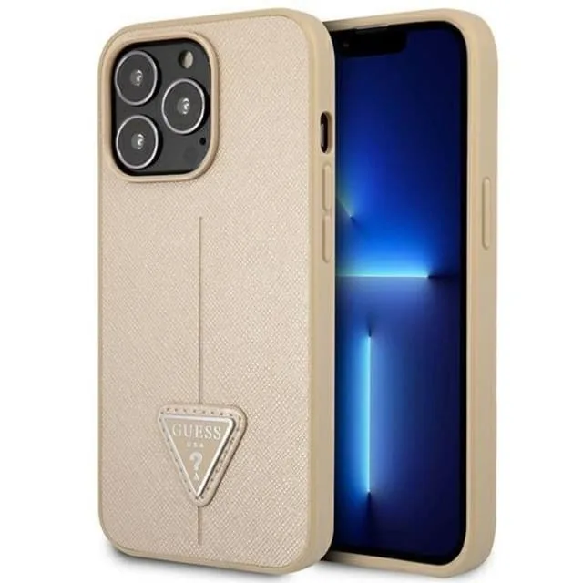 Guess iPhone 13 Pro Skal Saffiano Triangle Logo