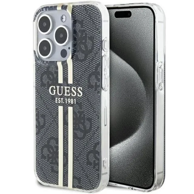Guess Mobilskal till iPhone 15 Pro Gold Stripes