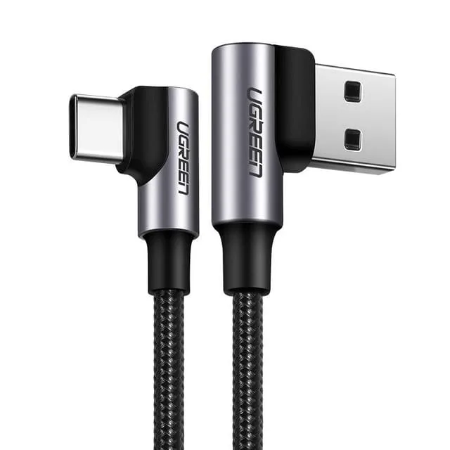 UGREEN USB-C till USB-A kabel vinklad snabbladdning