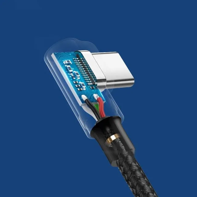 Ugreen USB-C till USB-A kabel vinklad snabbladdning QC 3.0 1m